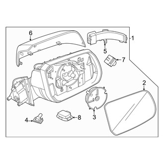 Ford OE - Front Door - Outside Mirrors (With Approach Lamps)