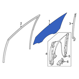 Ford OE - Front Right Door Glass