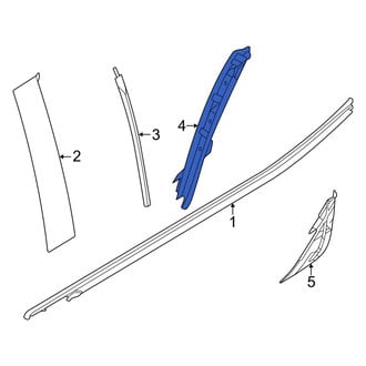Ford OE - Rear Left Forward Door Applique