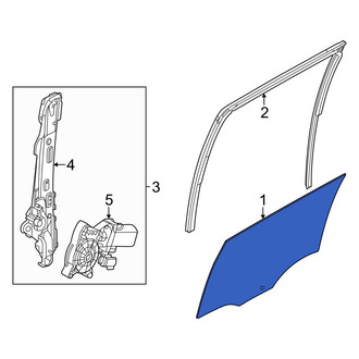 Ford OE - Front Right Door Glass
