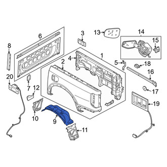 Ford OE - Rear Center Right Quarter Panel Splash Shield