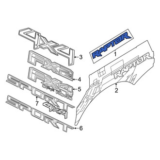 Ford OE - Rear Right Truck Bed Decal