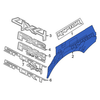 Ford OE - Rear Right Truck Bed Decal