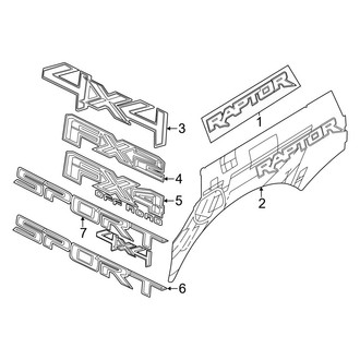 Ford OE - Pick Up Box - Exterior Trim (Decals & Nameplates)