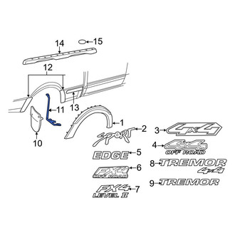 Ford OE - Rear Left Mud Flap Bracket