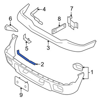 Ford OE - Front Right Lower Bumper Cover Spacer Panel