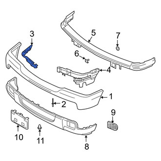 Ford OE - Front Left Bumper Cover Spacer Panel