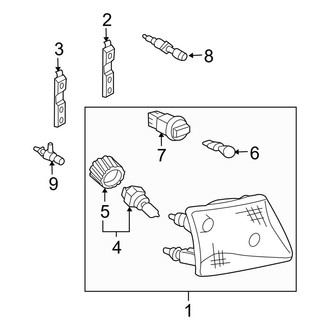 Ford OE - Front Lamps - Headlamp Components
