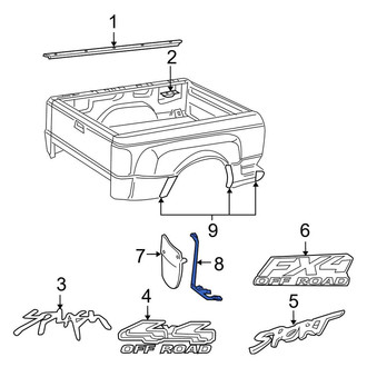 Ford OE - Rear Left Mud Flap Bracket