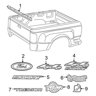 Ford OE - Pick Up Box - Exterior Trim (4WD)
