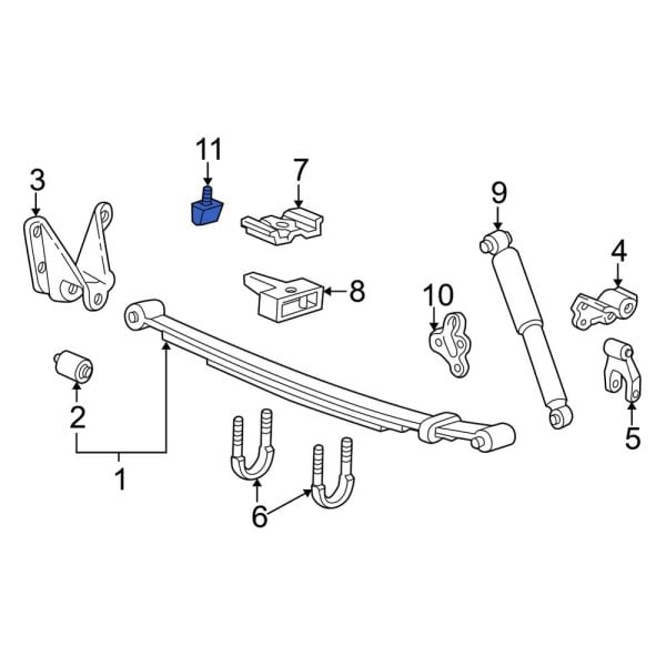 Ford OE EOTZ4730A Rear Coil Spring Damper