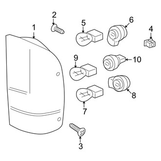 Ford OE - Rear Lamps - Combination Lamps (With STX Package), (STX Regular Cab)