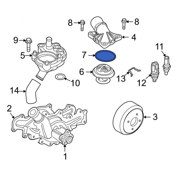 Engine Coolant Thermostat Gasket