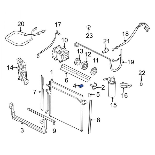 A/C Condenser Bracket Insulator