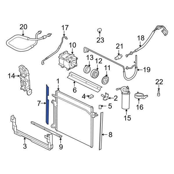 Ford OE F5TZ8348A A/C Condenser Seal