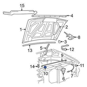 Ford OE - Hood Prop Rod Clip