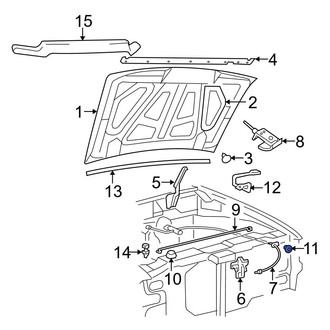 Ford OE - Hood Prop Rod Clip
