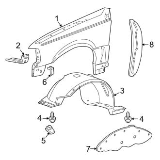 2008 Ford Ranger OEM Fenders - Front, Rear, Inner | CARiD