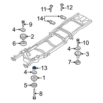 Ford OE - Front Bumper Cover Reinforcement Nut