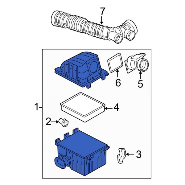 Ford OE 6L5Z9600A Air Filter and Housing Assembly