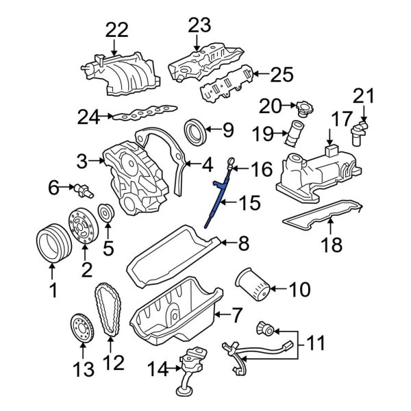 Ford OE 7L5Z6754A Engine Oil Dipstick Tube