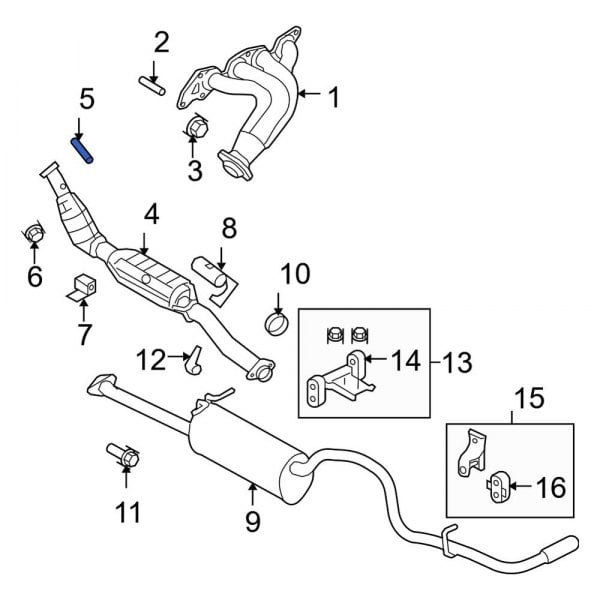 Ford OE W705444S900 - Catalytic Converter Stud