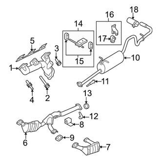 Ford OE - Exhaust System - Exhaust Components (3.0L)