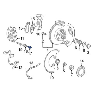 Ford OE - Front Disc Brake Caliper Anchor Plate Bolt