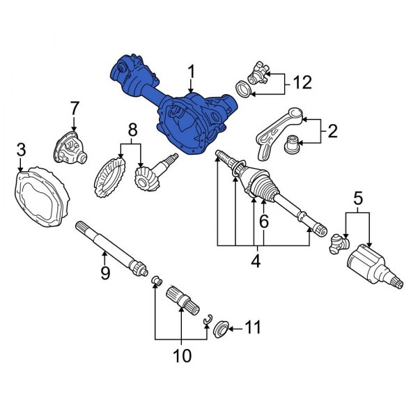 Ford OE F77Z3010AA Front Differential Housing