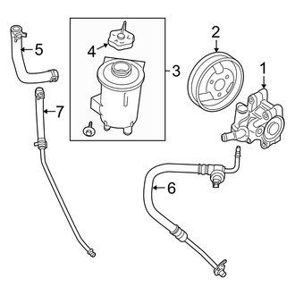 Ford OE - Steering Gear & Linkage - Pump & Hoses (2.3L)