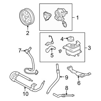 Ford OE - Steering Gear & Linkage - Pump & Hoses (3.0L)