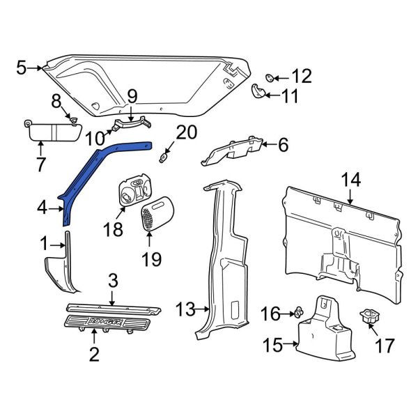 Body A-Pillar Trim Panel