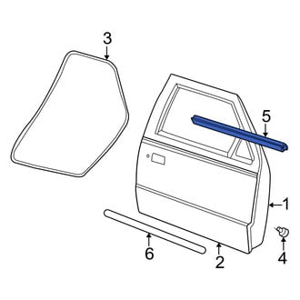 Ford OE - Front Left Door Window Belt Weatherstrip