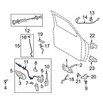 Ford OE - Front Right Door Latch Cable