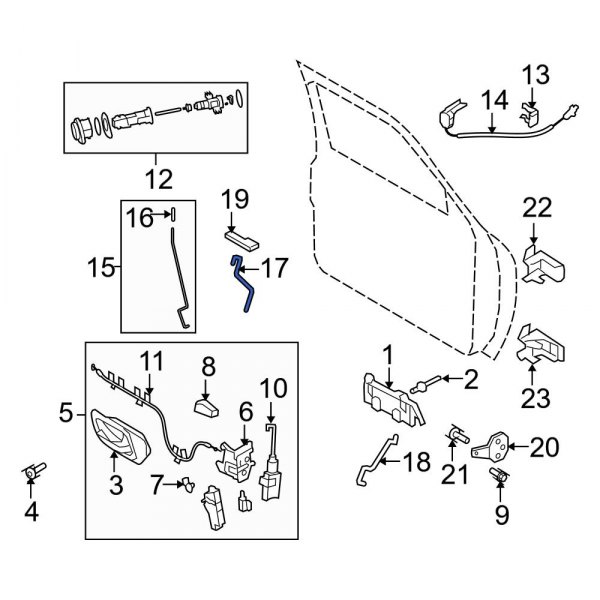 Door Lock Operating Rod