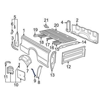 Ford OE - Truck Bed Panel Brace