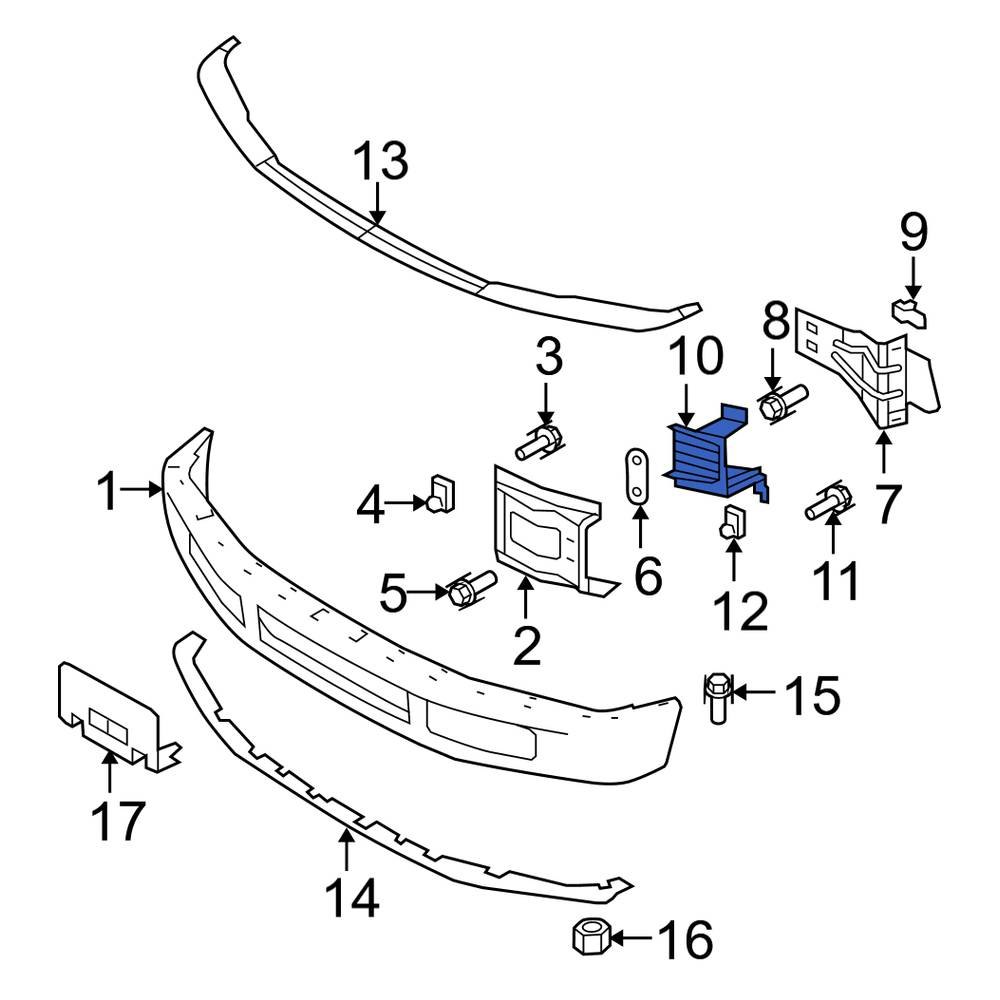 Ford OE 8C3Z17E810A - Front Right Fog Light Trim