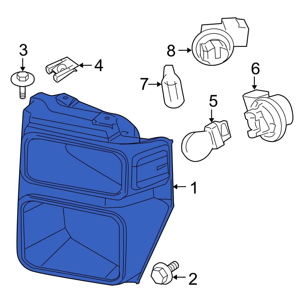 Ford OE 7C3Z13200B Front Right Parking Light Assembly