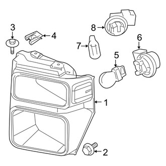 Ford OE - Front Lamps - Park Lamps (Sealed Beam), (Regular Cab / SuperCab / Crew Cab)