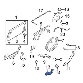 Ford OE - Lower Radiator Coolant Hose