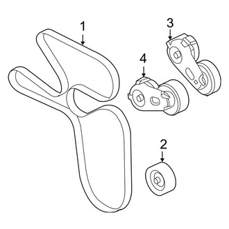 Ford OE - Cooling - Belts & Pulleys (With Dual Alternators), (Crew Cab 6.4L)
