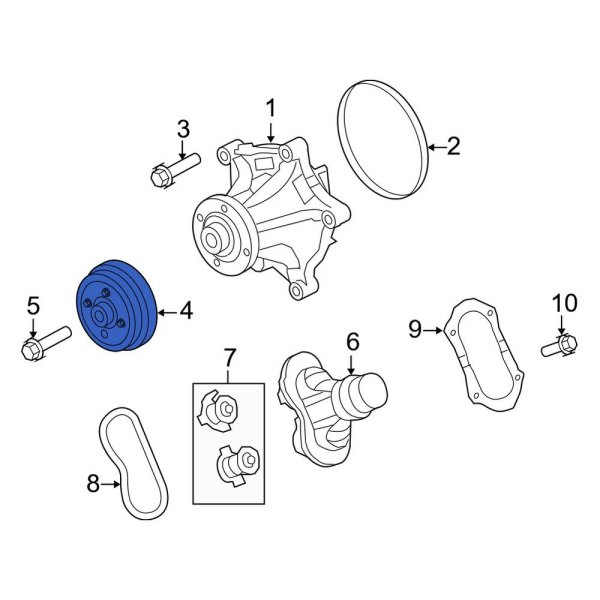 Engine Water Pump Pulley