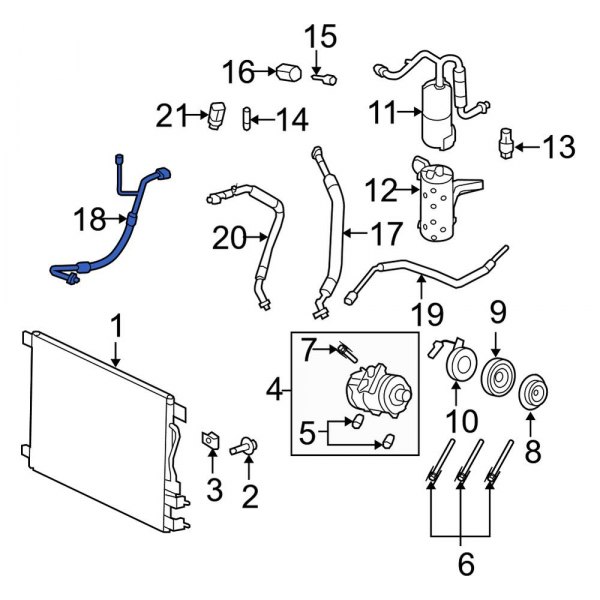 A/C Refrigerant Suction Hose