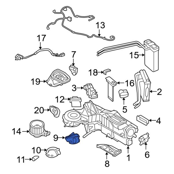 Instrument Panel Air Duct Bracket