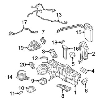Ford OE - Air Conditioner & Heater - Evaporator & Heater Components (W/O Dual Zone A/C)
