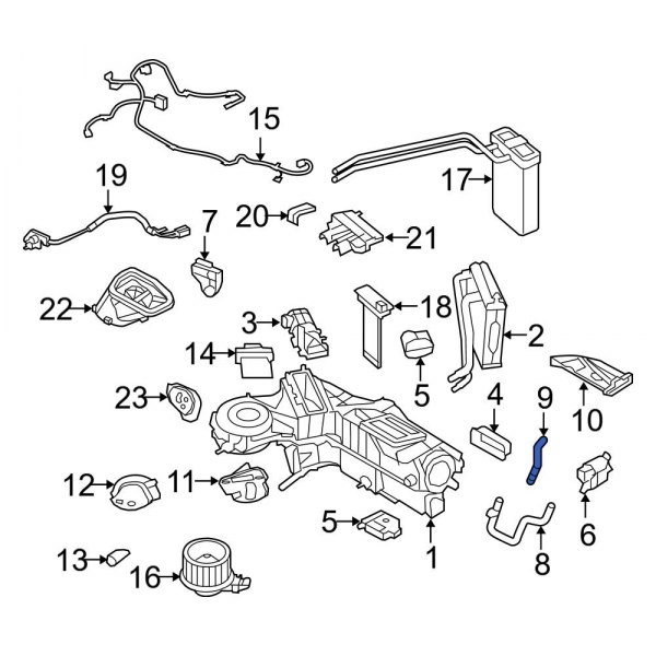 Ford OE 7C3Z19D888A Cabin Air Temperature Sensor Aspirator Tube