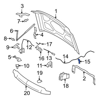 Ford OE - Front Hood Release Handle