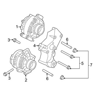 Ford OE - Electrical - Alternator (Dual Alternators), (Crew Cab 6.4L)