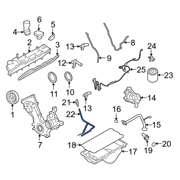 Ford OE 7C3Z6754A Engine Oil Dipstick Tube