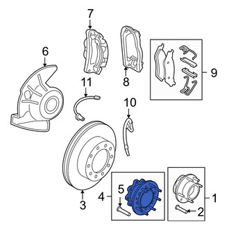 Ford OE - Front Wheel Bearing and Hub Assembly